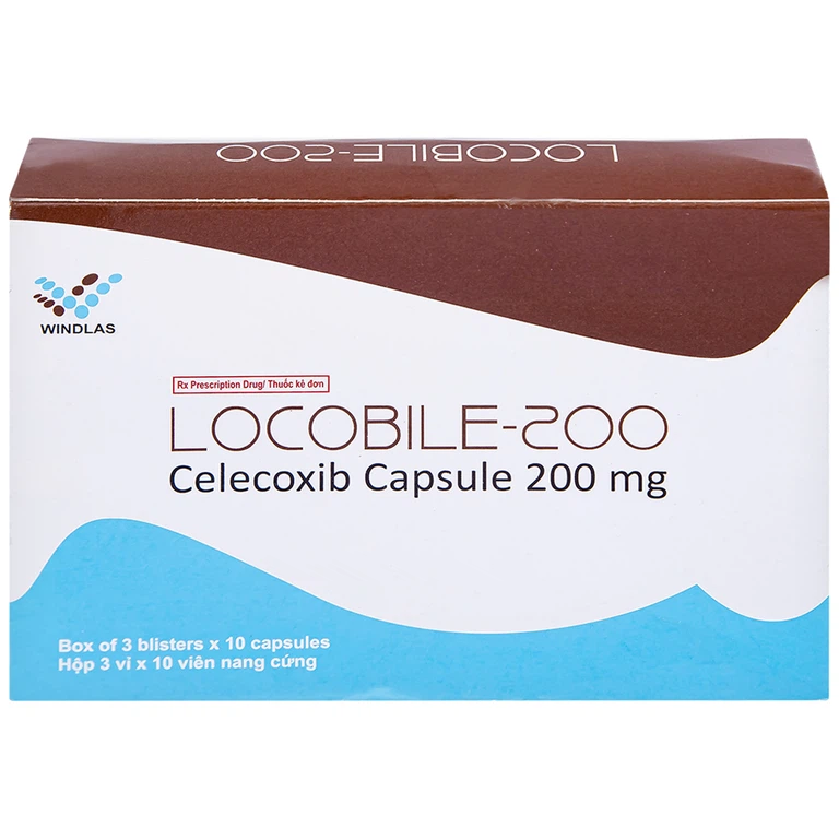 Viên nang cứng Locobile-200 Windlas Biotech điều trị thoái hóa khớp, viêm khớp dạng thấp (3 vỉ x 10 viên)