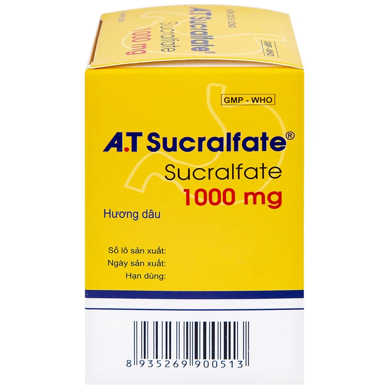 Hỗn dịch uống A.T Sucralfate 1000mg An Thiên điều trị loét dạ dày tá tràng (20 gói x 5g)