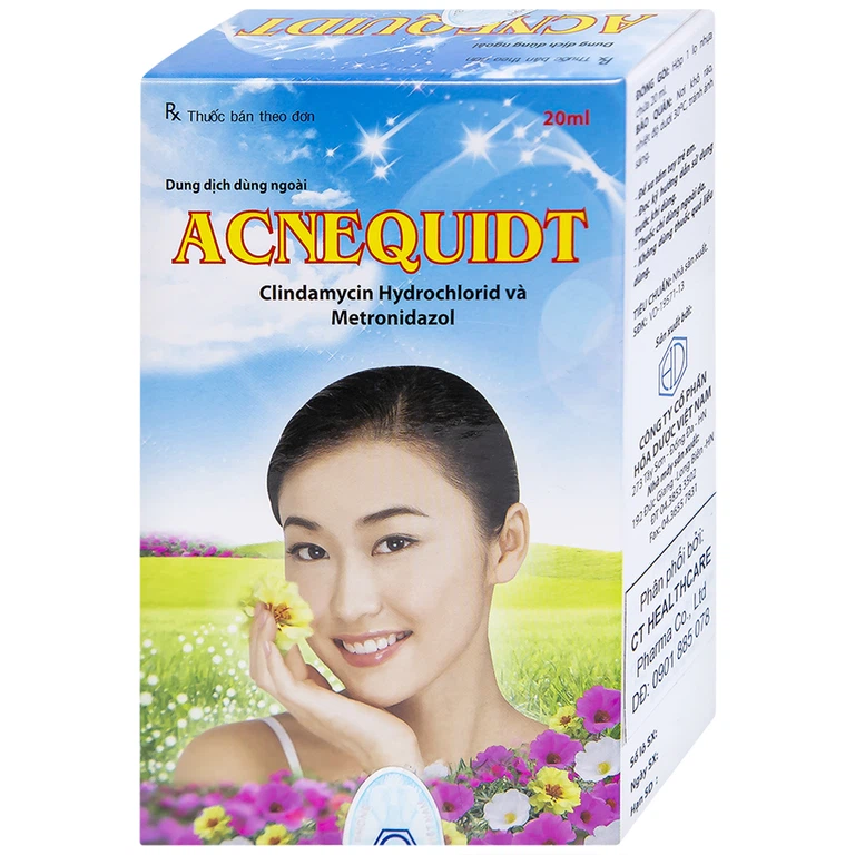 Dung dịch dùng ngoài Acnequidt Hóa Dược điều trị bệnh trứng cá (20ml)