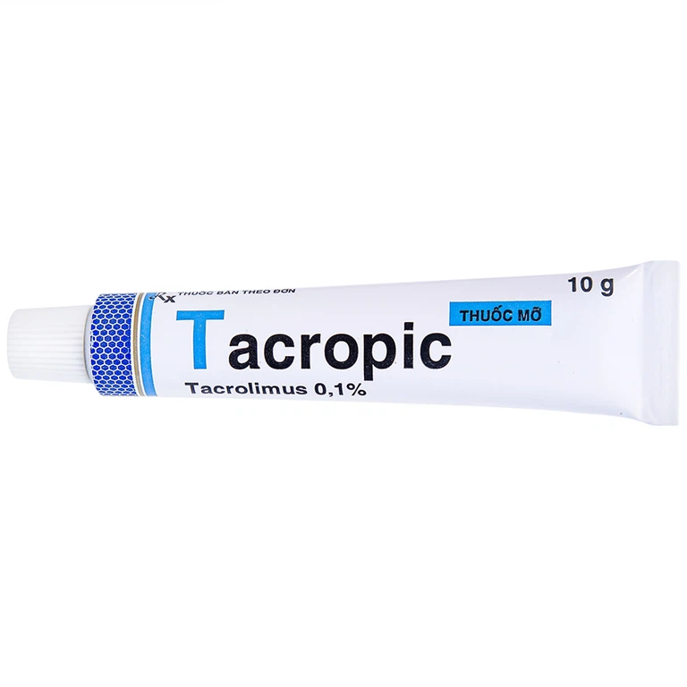 Thuốc mỡ Tacropic Tacrolimus 0,1% Davipharm điều trị chàm thể tạng (10g)