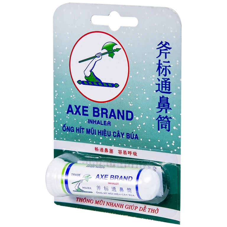  Ống hít mũi hiệu Cây Búa Axe Brand Inhaler Leung Kai Fook điều trị ngạt mũi, cảm cúm (6 ống x 1.7g)
