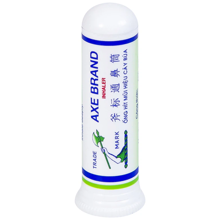  Ống hít mũi hiệu Cây Búa Axe Brand Inhaler Leung Kai Fook điều trị ngạt mũi, cảm cúm (6 ống x 1.7g)