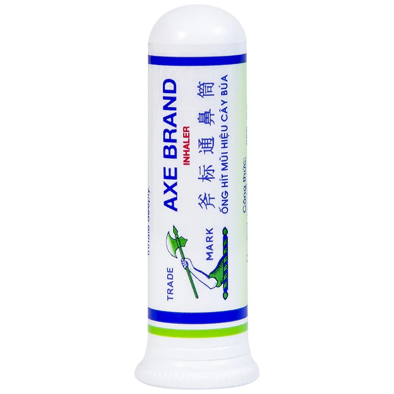  Ống hít mũi hiệu Cây Búa Axe Brand Inhaler Leung Kai Fook điều trị ngạt mũi, cảm cúm (6 ống x 1.7g)
