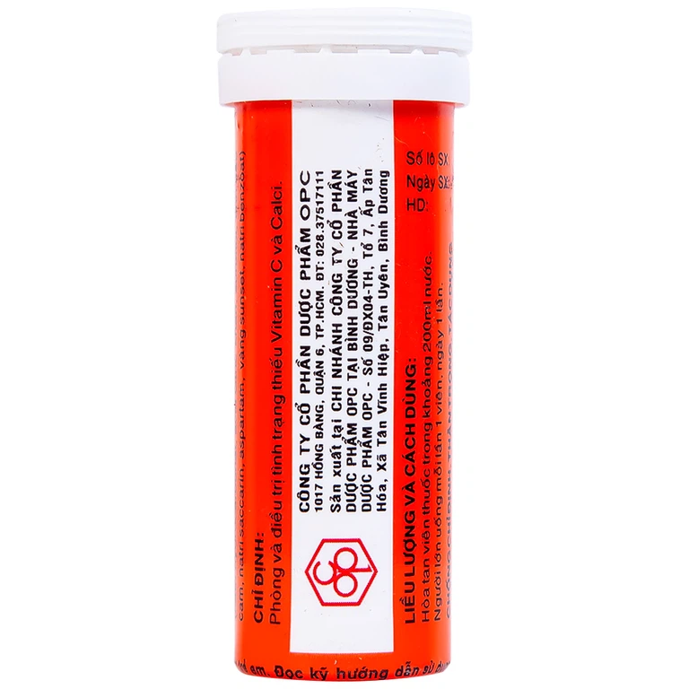 Viên sủi C-Calci OPC phòng và điều trị tình trạng thiếu Vitamin C và Calci (10 viên)