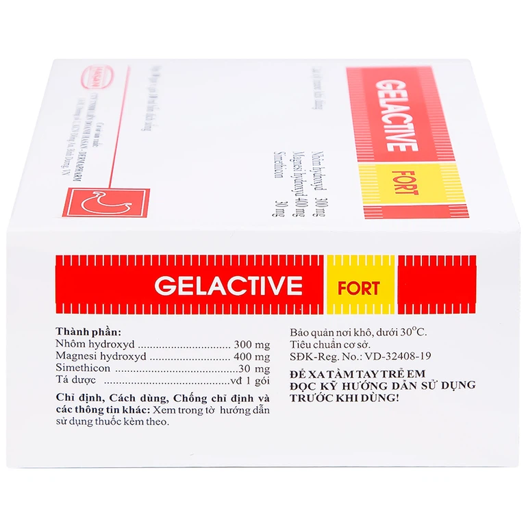 Hỗn dịch uống Gelactive Fort Hasan làm dịu các triệu chứng trong rối loạn tiêu hóa (30 gói x 10ml)