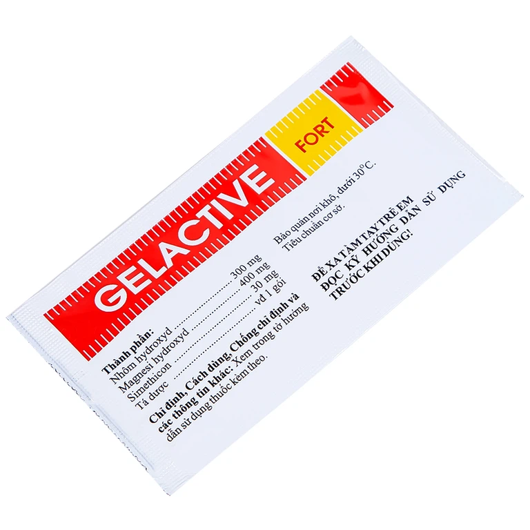 Hỗn dịch uống Gelactive Fort Hasan làm dịu các triệu chứng trong rối loạn tiêu hóa (30 gói x 10ml)