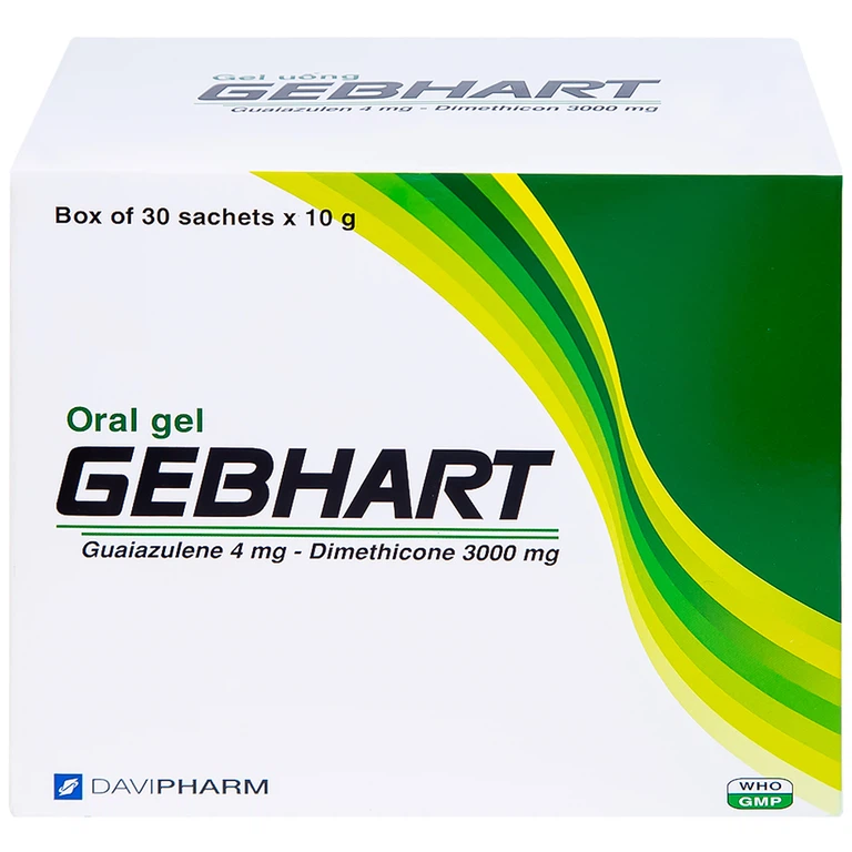 Gel uống Gebhart Davipharm điều trị triệu chứng cơn đau dạ dày (30 gói x 10g)