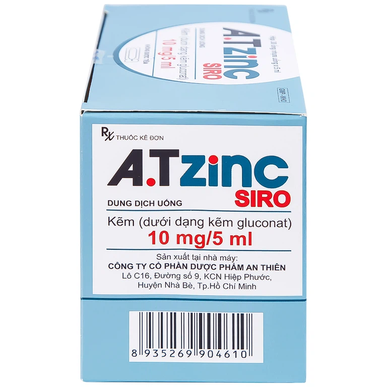 Siro A.Tzinc 10mg/5ml An Thiên phòng ngừa và điều trị thiếu kẽm (30 ống)