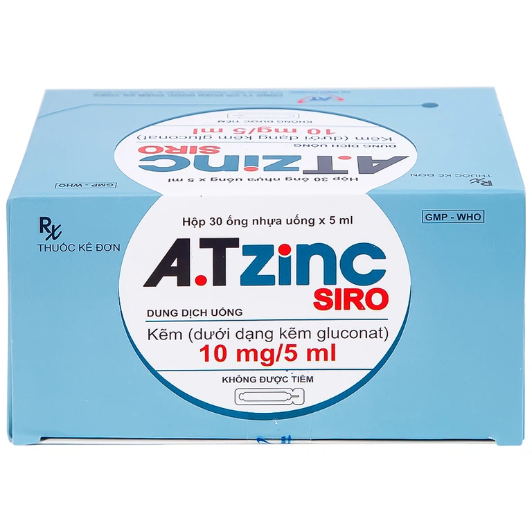 Siro A.Tzinc 10mg/5ml An Thiên phòng ngừa và điều trị thiếu kẽm (30 ống)