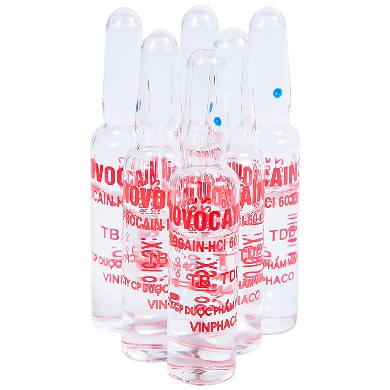 Dung dịch tiêm Novocain 3% Vinphaco gây tê tiêm thấm, gây tê vùng, gây tê tủy sống (100 ống x 2ml) 
