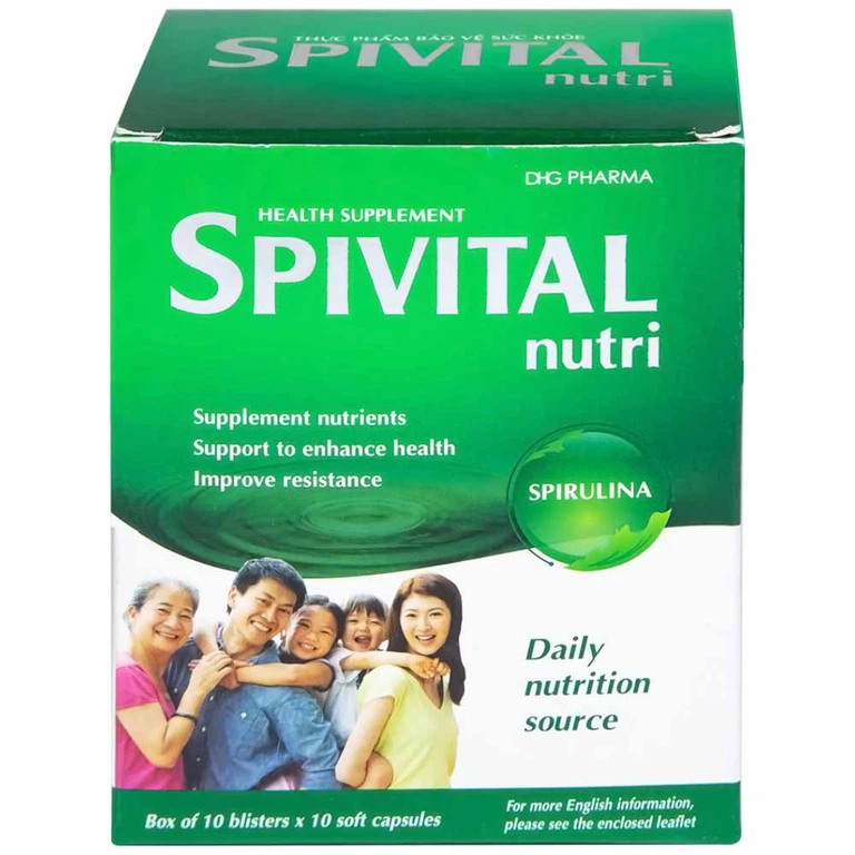 Viên uống Spivital Nutri DHG bổ sung dưỡng chất, tăng cường sức khỏe (10 vỉ x 10 viên)