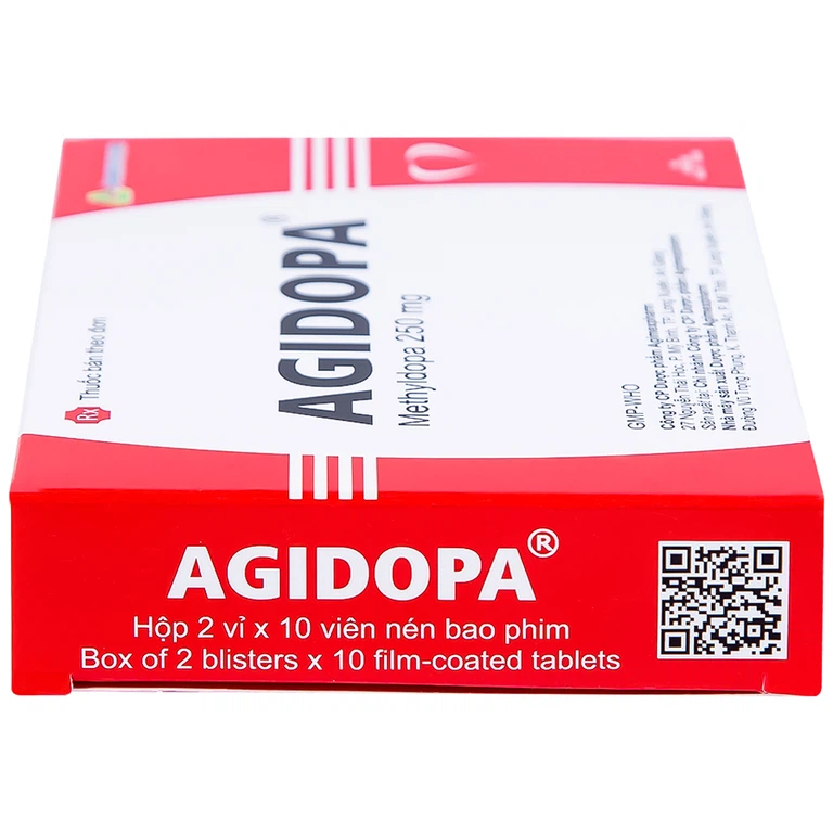 Thuốc Agidopa Agimexpharm điều trị tăng huyết áp (2 vỉ x 10 viên)
