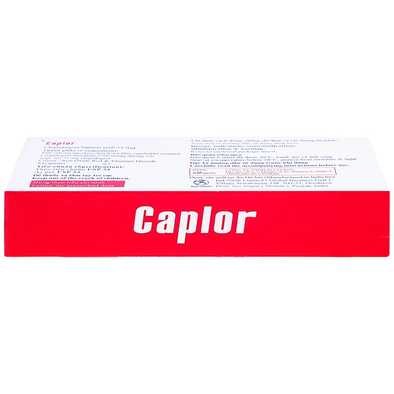 Thuốc Caplor 75mg INd-Swift giảm huyết khối tắc mạch (3 vỉ x 10 viên)