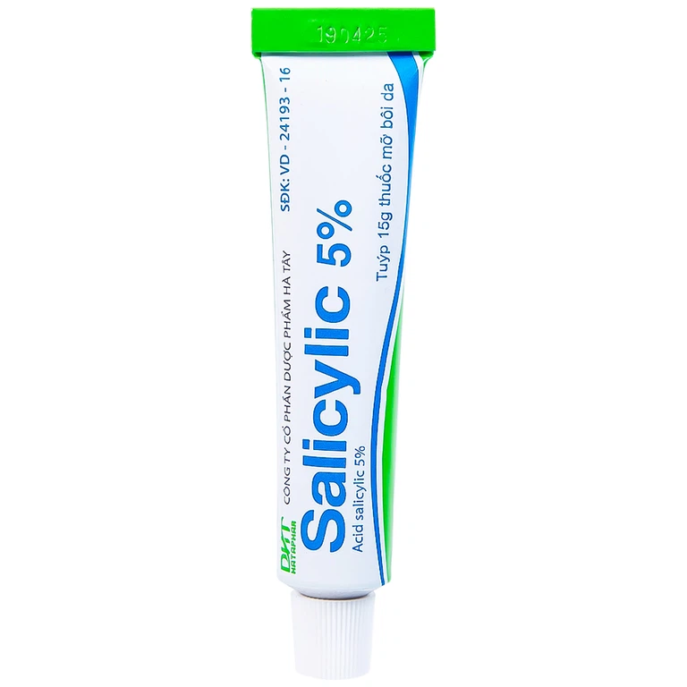 Thuốc mỡ bôi da Salicylic 5% Hataphar làm bạt sừng, bong vẩy (15g)