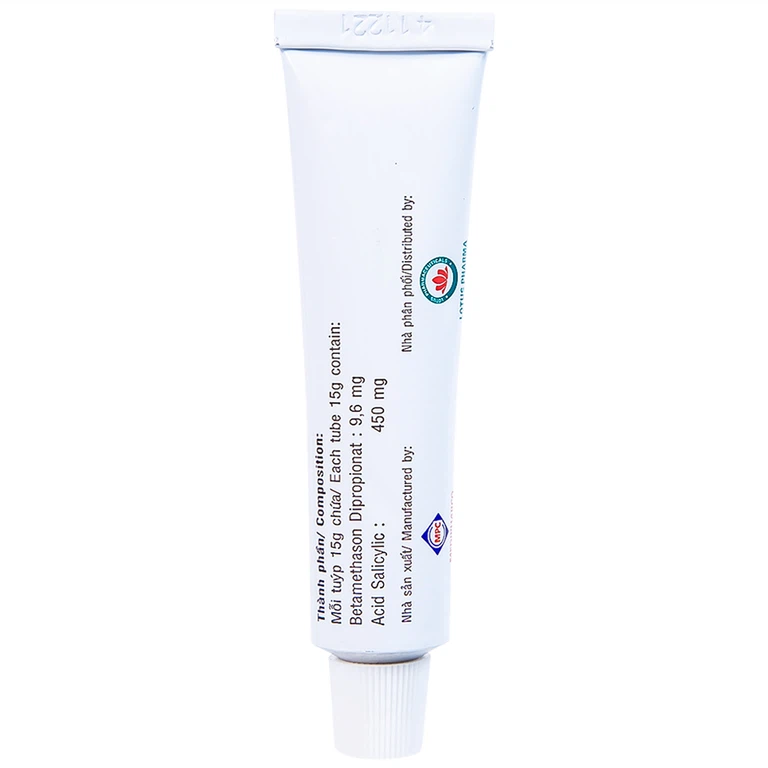 Thuốc mỡ bôi da Lotusalic Medipharco giảm các biểu hiện viêm của bệnh da dày sừng và bệnh da khô (15g)