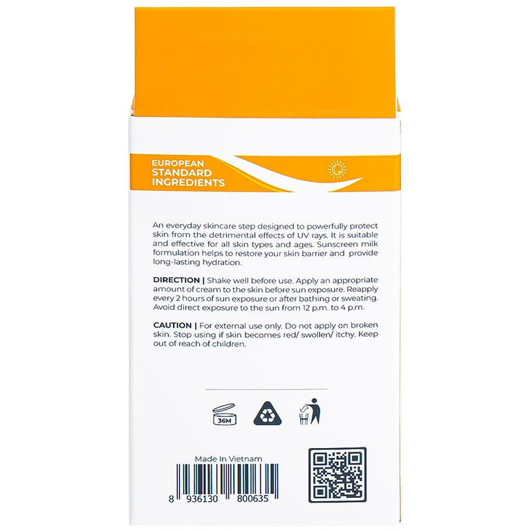 Sữa chống nắng dưỡng ẩm kiềm dầu NeoAqua Sunscreen Expert Milk SPF50+ (30ml)