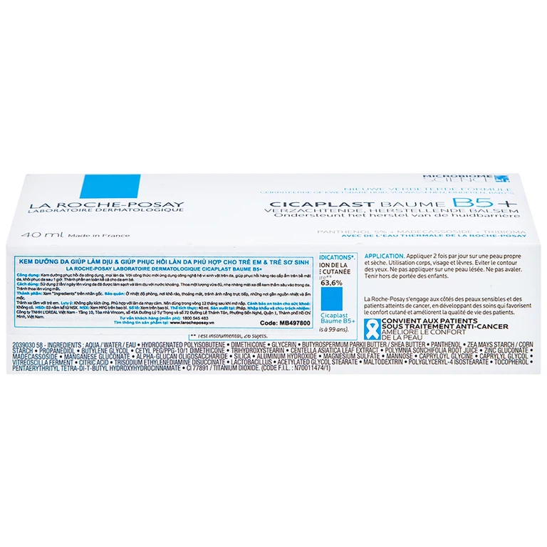 Kem dưỡng da La Roche-Posay Cicaplast Baume B5+ hỗ trợ làm dịu và phục hồi làn da (40ml)