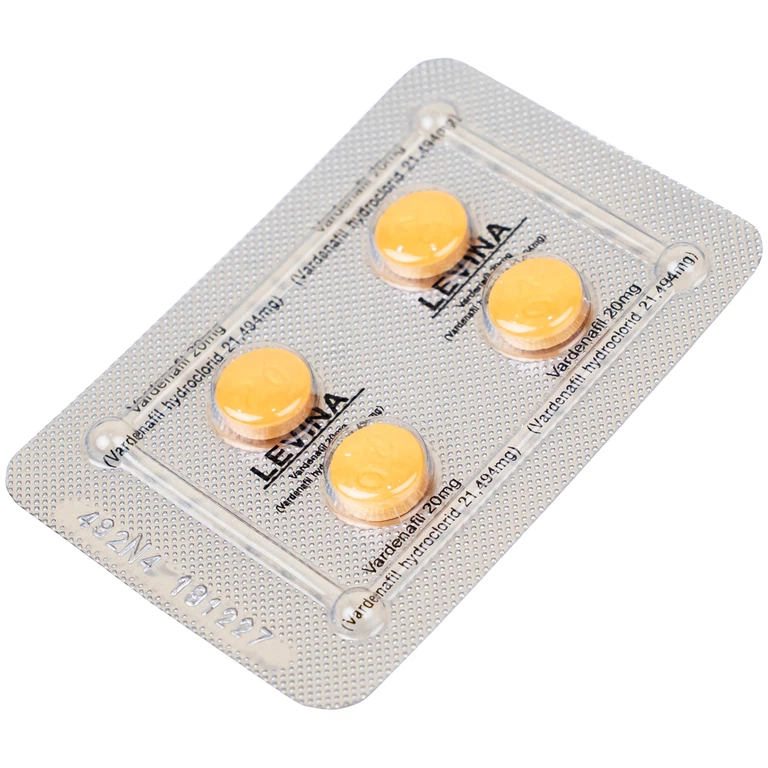 Thuốc Levina 20mg Cophavina điều trị rối loạn chức năng cương dương (1 vỉ x 4 viên)