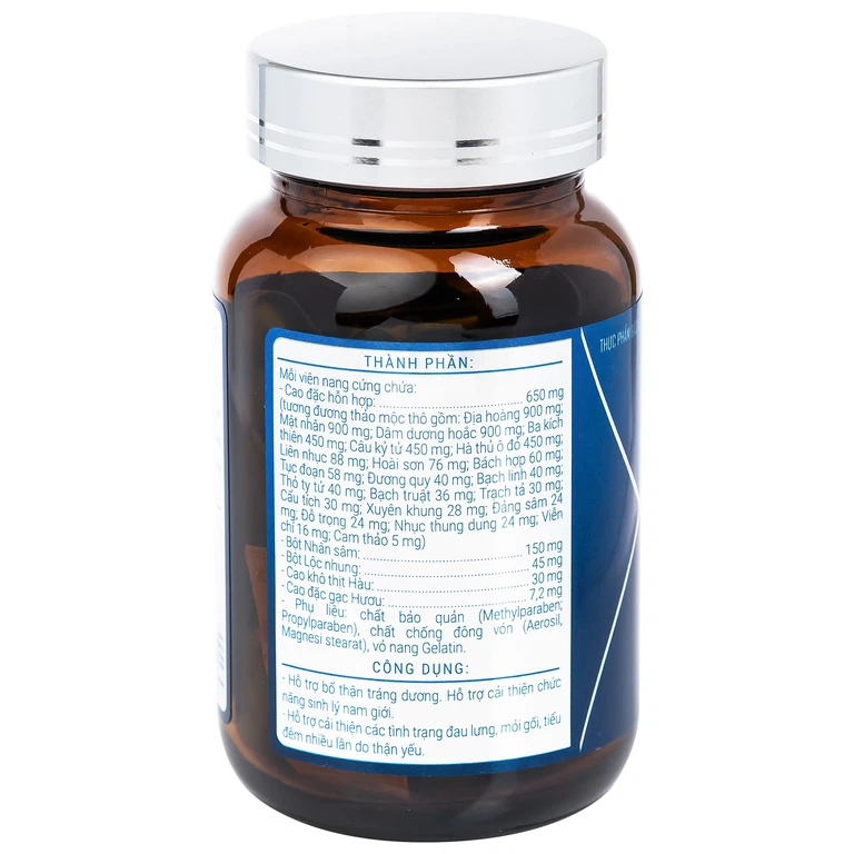 Sâm Nhung Bổ Thận TW3 Platinum hỗ trợ bổ thận tráng dương (60 viên)