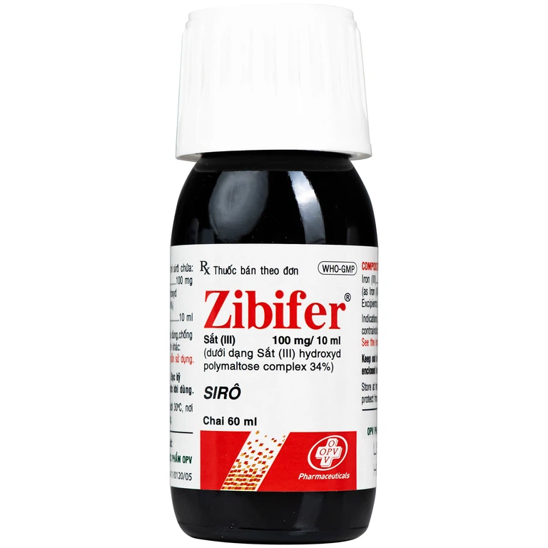 Thuốc Zibifer OPV Pharmaceutical điều trị thiếu máu do thiếu sắt và thiếu sắt không thiếu máu (60ml)