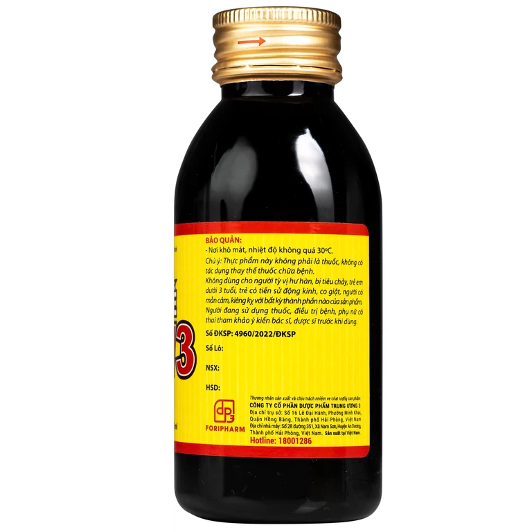 Cao lỏng Bổ Phế TW3 hỗ trợ giảm ho, giảm đờm, giảm đau rát họng, viêm phế quản (125ml)