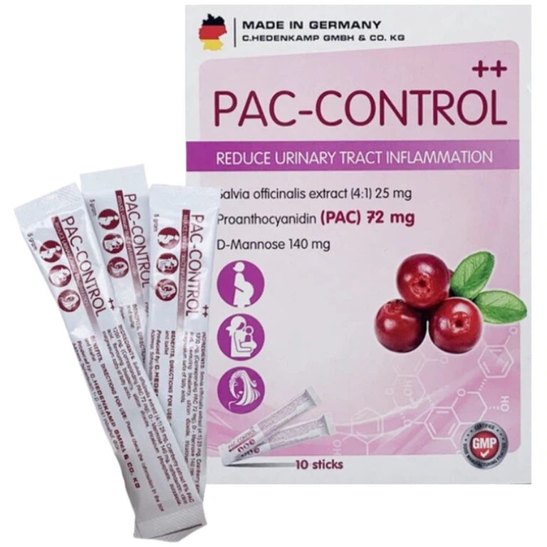 Bột pha Pac-Control C.Hedenkamp giúp lợi tiểu, hỗ trợ giảm nguy cơ viêm đường tiết niệu (10 gói)
