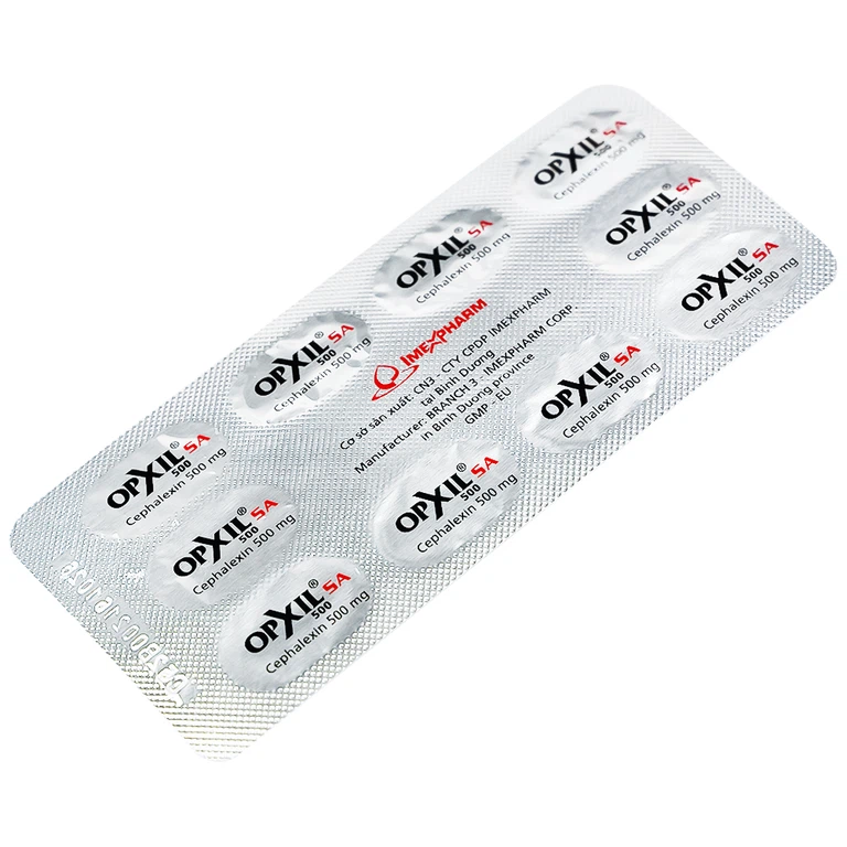 Thuốc OPXIL SA 500 Imexpharm điều trị các nhiễm khuẩn do các vi khuẩn nhạy cảm (10 vỉ x 10 viên)