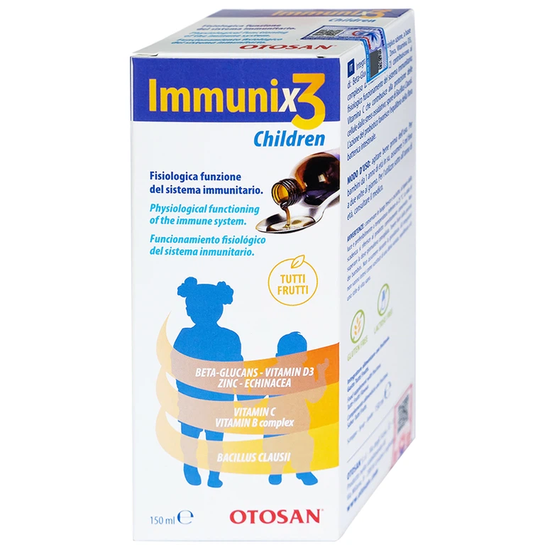 Siro Immunix3 Children 150ml Otosan hỗ trợ tăng cường đề kháng, tăng cường sức khỏe
