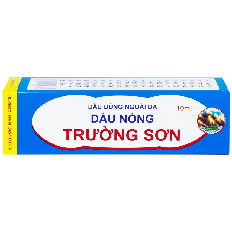 Dầu nóng Trường Sơn 10ml hỗ trợ các trường hợp chóng mặt, đau bụng, ho, cảm cúm (10 chai)