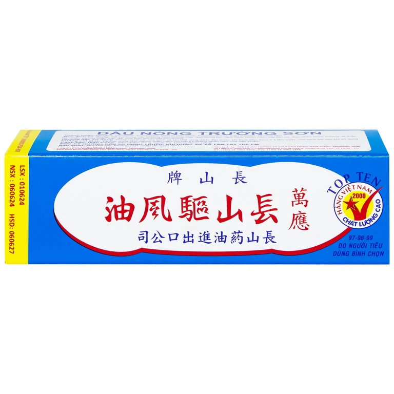 Dầu nóng Trường Sơn 10ml hỗ trợ các trường hợp chóng mặt, đau bụng, ho, cảm cúm (10 chai)