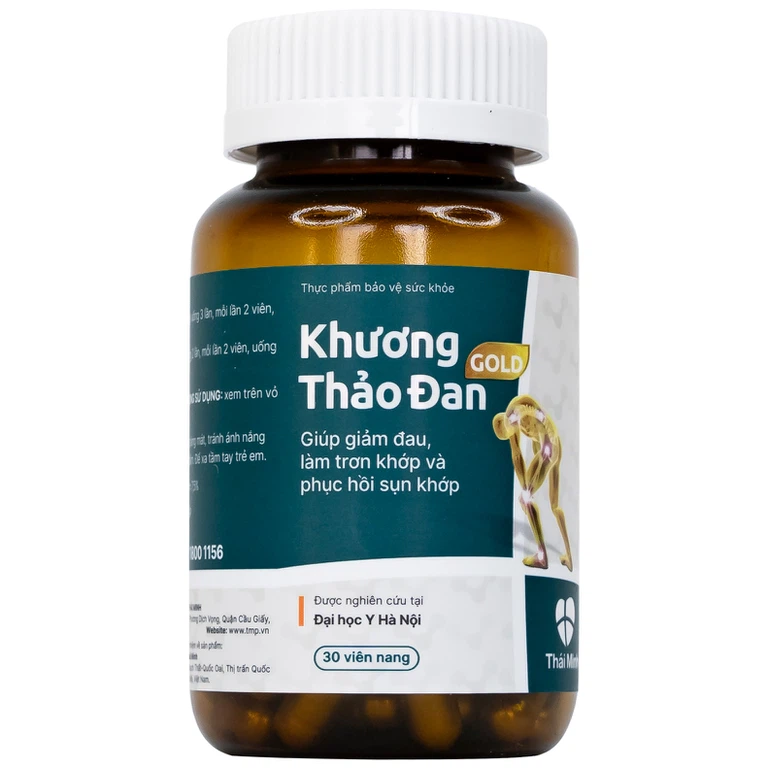 Viên uống Khương Thảo Đan Gold Thái Minh giảm đau, làm trơn khớp và phục hồi sụn khớp (30 viên)