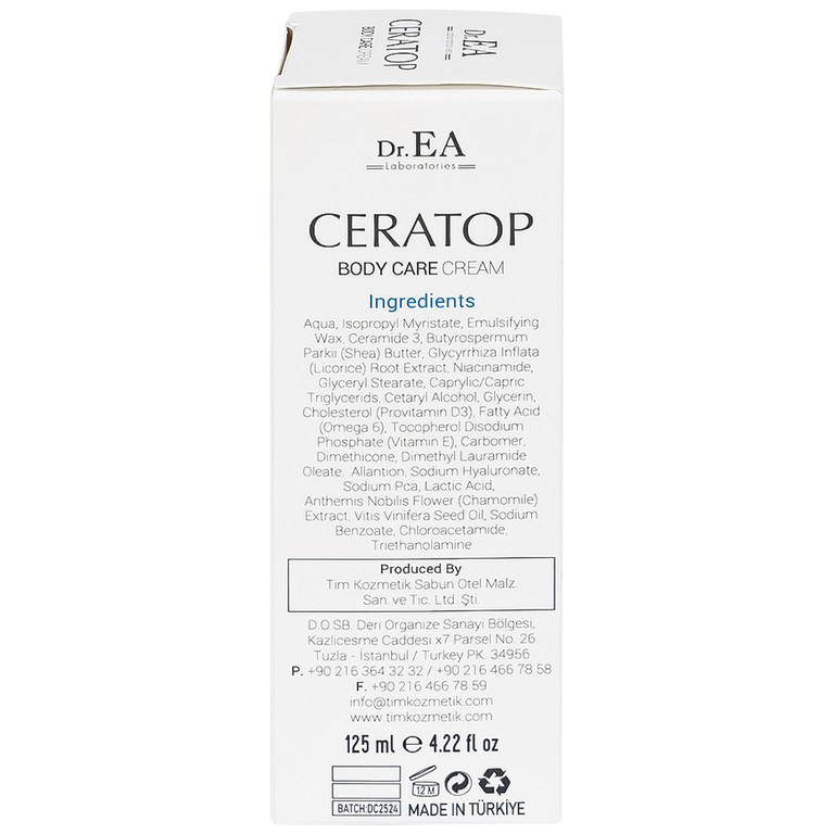 Kem Ceratop Body Care Cream 125ml Dr.EA dưỡng da, giữ ẩm, bảo vệ da