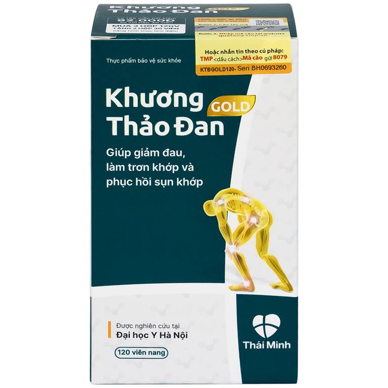 Viên uống Khương Thảo Đan Gold Thái Minh giảm đau, làm trơn khớp và phục hồi sụn khớp (120 viên)