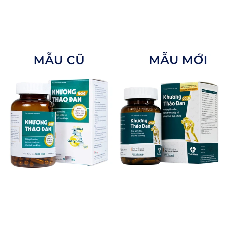 Viên uống Khương Thảo Đan Gold Thái Minh giảm đau, làm trơn khớp và phục hồi sụn khớp (120 viên)