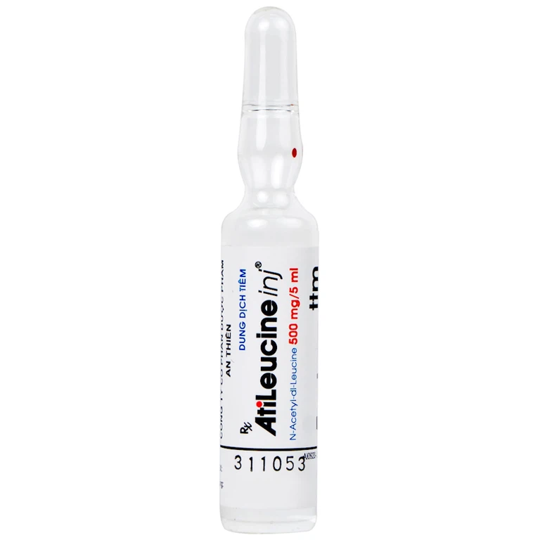 Dung dịch tiêm AtiLeucine inj 500mg/5ml An Thiên điều trị triệu chứng cơn chóng mặt (2 vỉ x 5 ống)