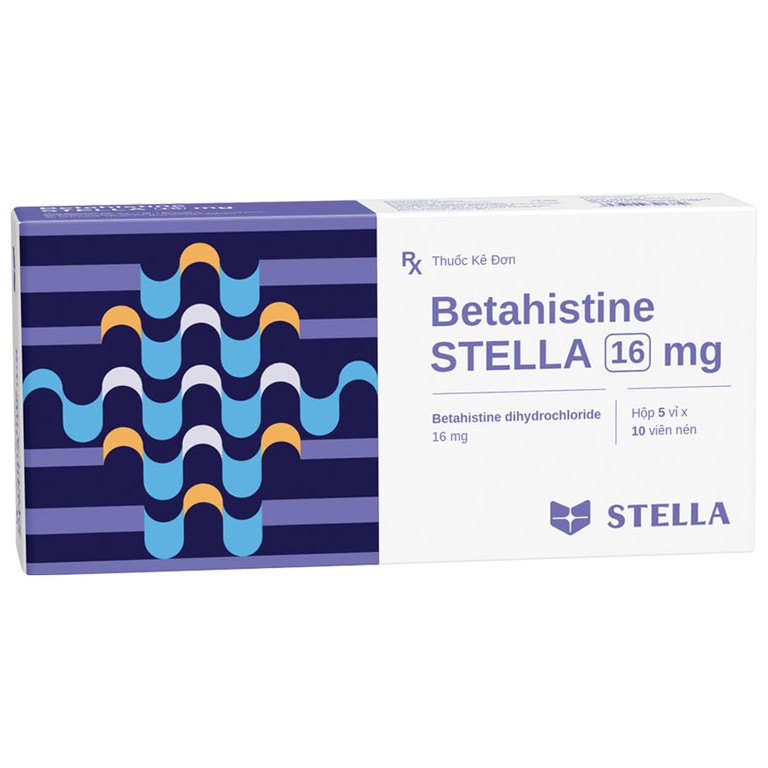 Thuốc Betahistine Stella 16mg điều trị hội chứng Meniere (10 vỉ x 10 viên) 