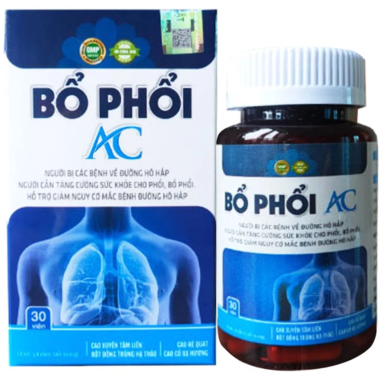 Viên uống Bổ Phổi AC Á Châu hỗ trợ điều trị viêm phổi, viêm phế quản, ho, tổn thương phổi (30 viên)