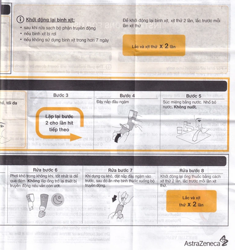 Thuốc hít Breztri 160/7.2/5mcg Astrazeneca giảm co thắt phế quản cấp tính (120 liều)