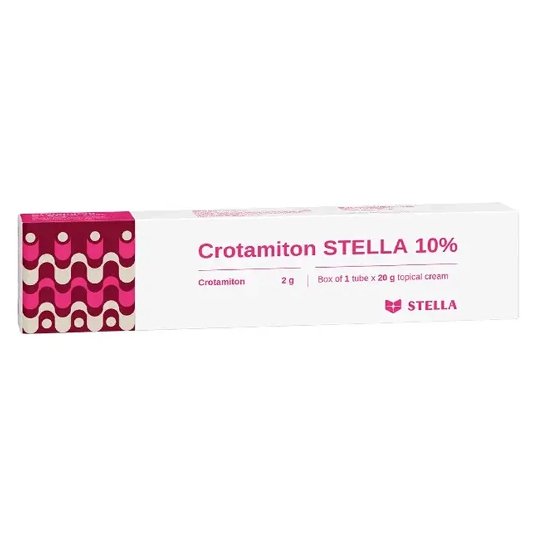 Kem bôi da Crotamiton Stella 10% hỗ trợ điều trị ghẻ, ngứa (20g)