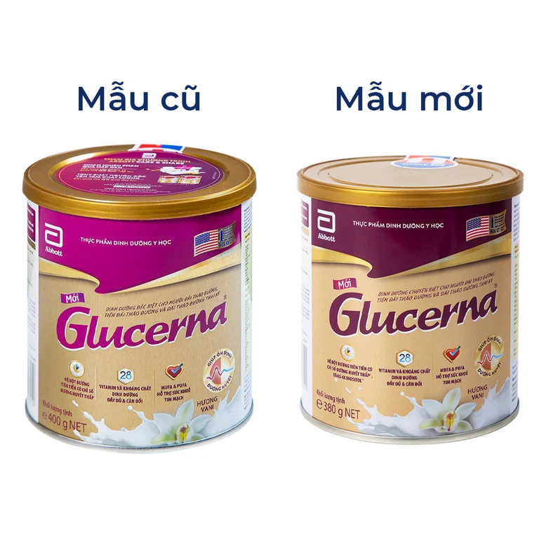 Sữa bột Glucerna Abbott bổ sung dinh dưỡng đặc biệt cho người đái tháo đường (380g)
