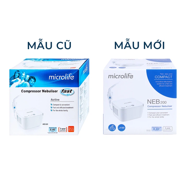 Máy xông khí dung Microlife NEB200 hỗ trợ các bệnh viêm mũi, viêm xoang