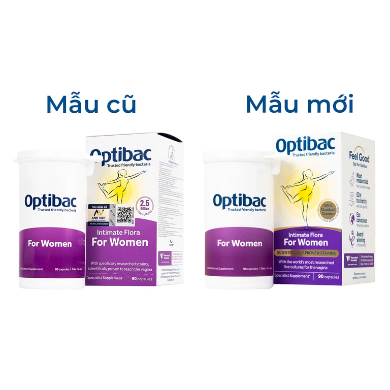 Viên uống Optibac For Women Optibac Probiotics bổ sung lợi khuẩn hỗ trợ sức khỏe nữ giới (90 viên)