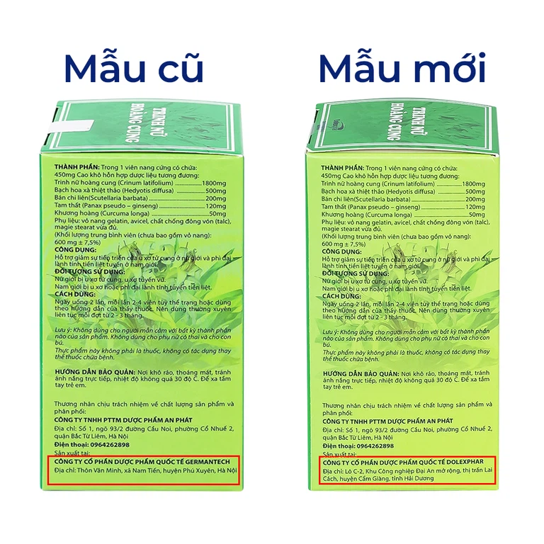 Viên uống Trinh Nữ Hoàng Cung Dolexphar hỗ trợ giảm sự tiến triển của u xơ tử cung (60 viên)