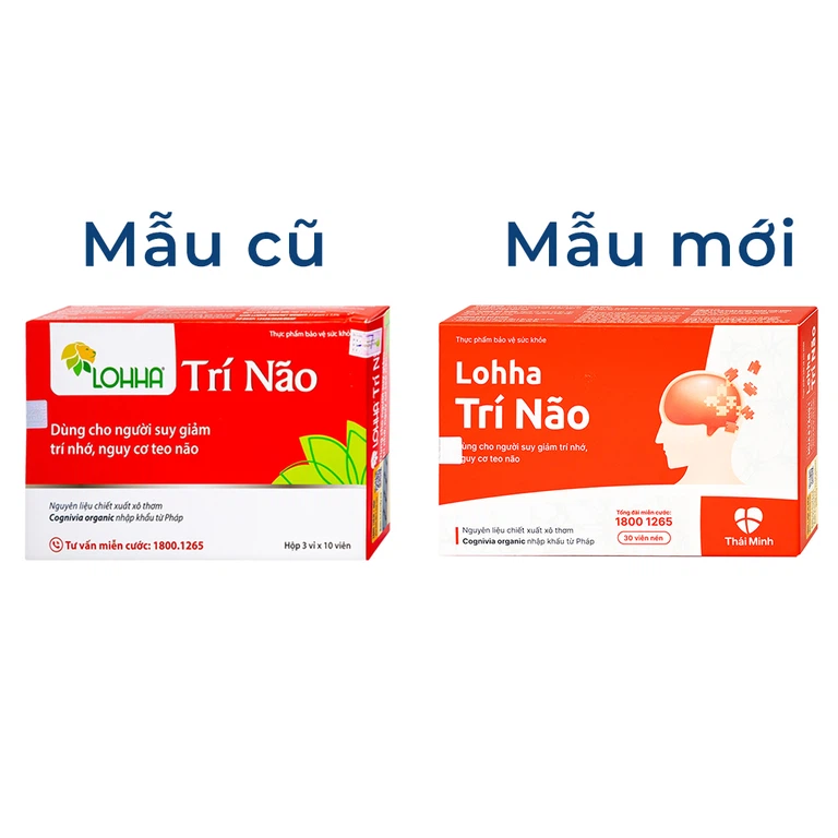 Viên uống Lohha Trí Não Thái Minh điều trị và phòng ngừa các bệnh suy giảm trí tuệ (3 vỉ x 10 viên)