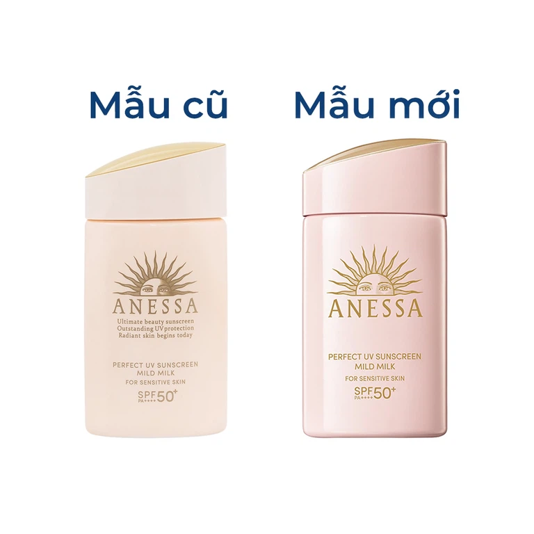 Sữa chống nắng dịu nhẹ cho da nhạy cảm Anessa Perfect UV Sunscreen Mild Milk SPF 50+ PA++++ (60ml)