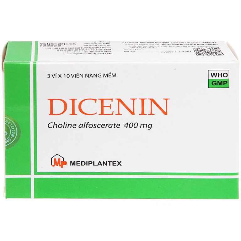 Thuốc Dicenin 400mg Mediplantex điều trị cơn đột quỵ cấp, phục hồi chức năng sau đột quỵ (3 vỉ x 10 viên)