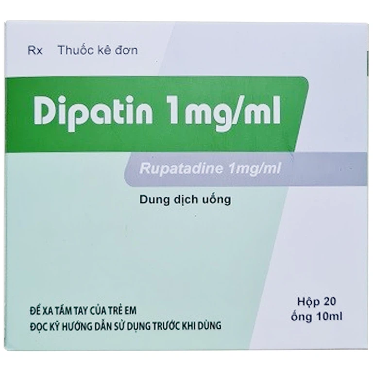 Dung dịch uống Dipatin 1mg/ml Hà Nam điều trị triệu chứng viêm mũi dị ứng và bệnh mày đay (20 ống x 10ml)