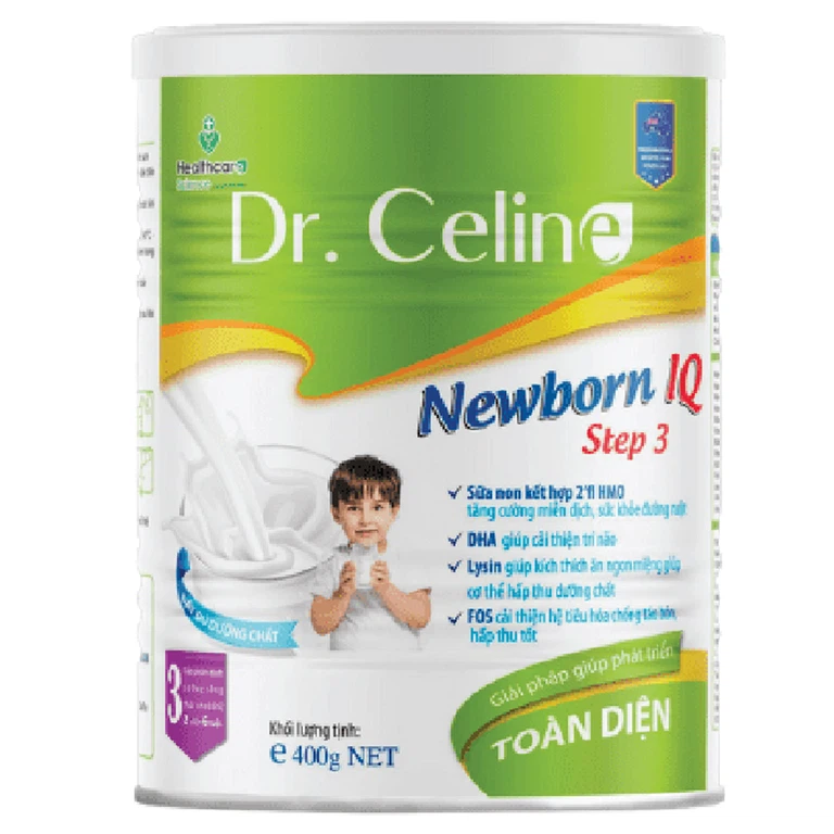 Sữa Dr. Celine Newborn IQ Step 3 tăng cường miễn dịch, sức khỏe đường ruột cho trẻ (900g)