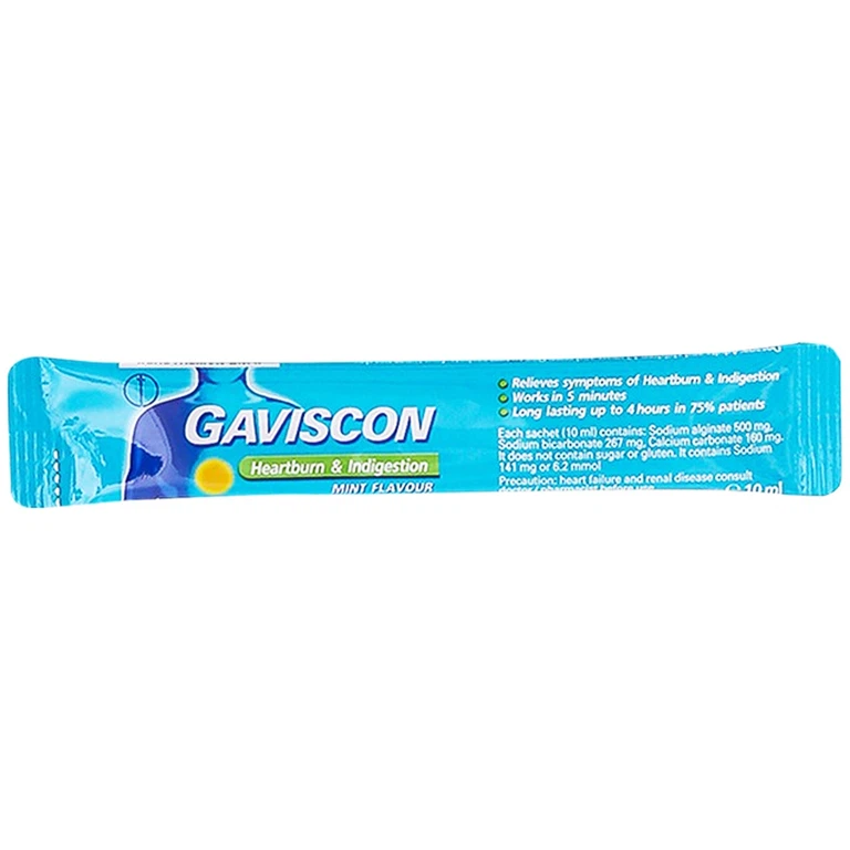 Hỗn dịch Gaviscon Reckitt Benckiser điều trị trào ngược dạ dày, thực quản (24 gói x 10ml)