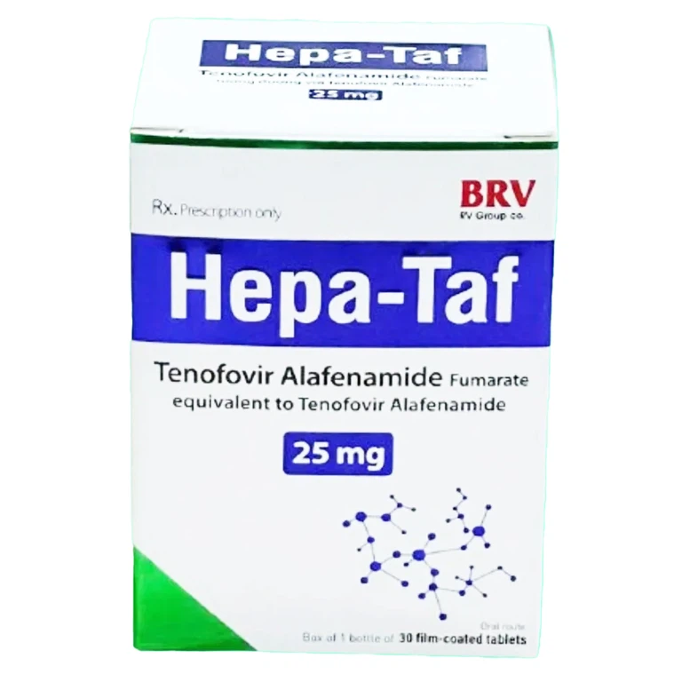 Thuốc Hepa-Taf 25mg BRV điều trị bệnh viêm gan siêu vi B mạn tính (30 viên)